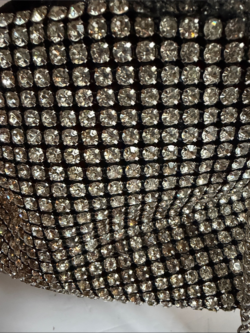 Black Rhinestone Drawstring Evening Bag - Picture 4 of 7